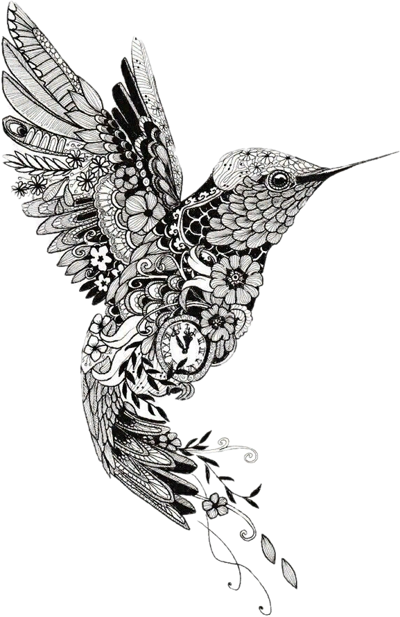 Download Tattoo Henna Mehndi Mandala Bird Hummingbird