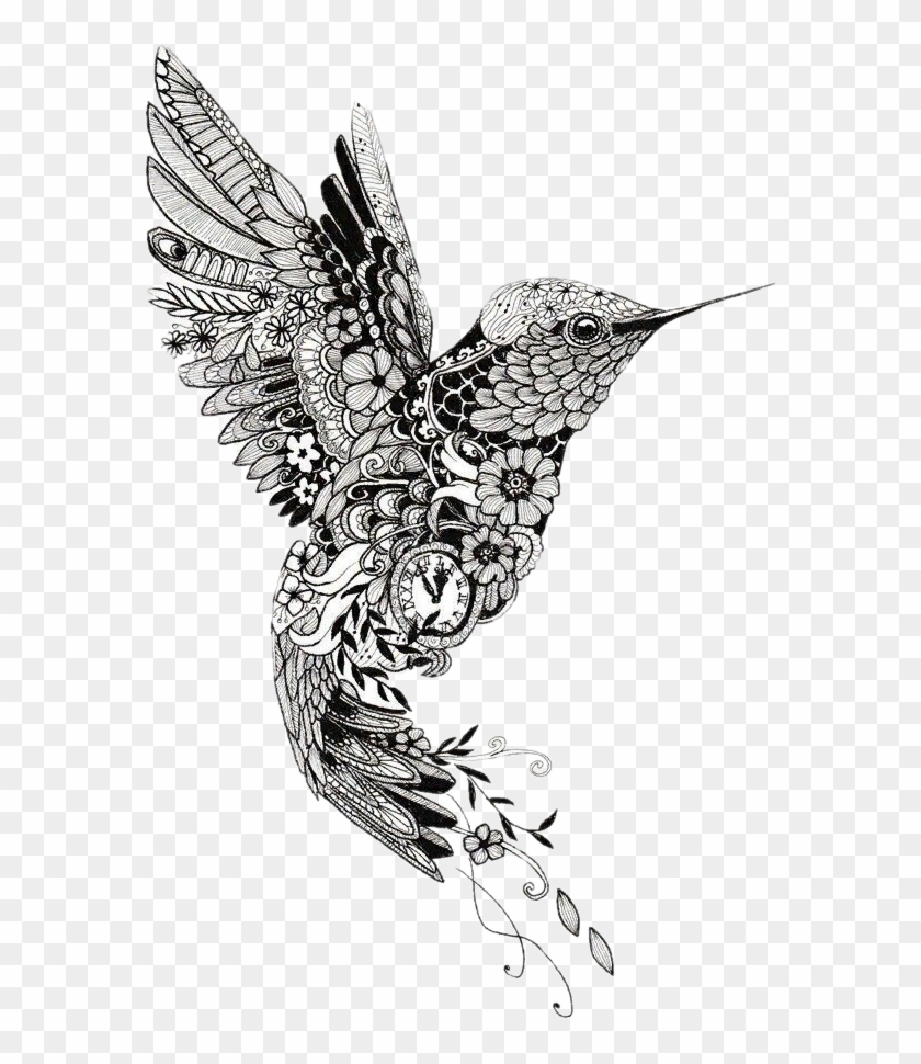 Tattoo Henna Mehndi Mandala Bird Hummingbird Clipart