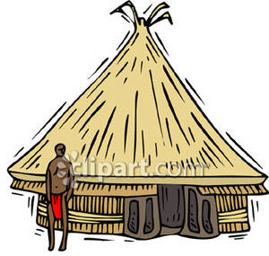 African hut clipart.