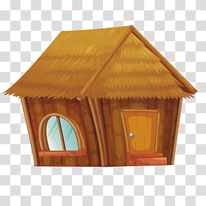 Brown hut illustration.