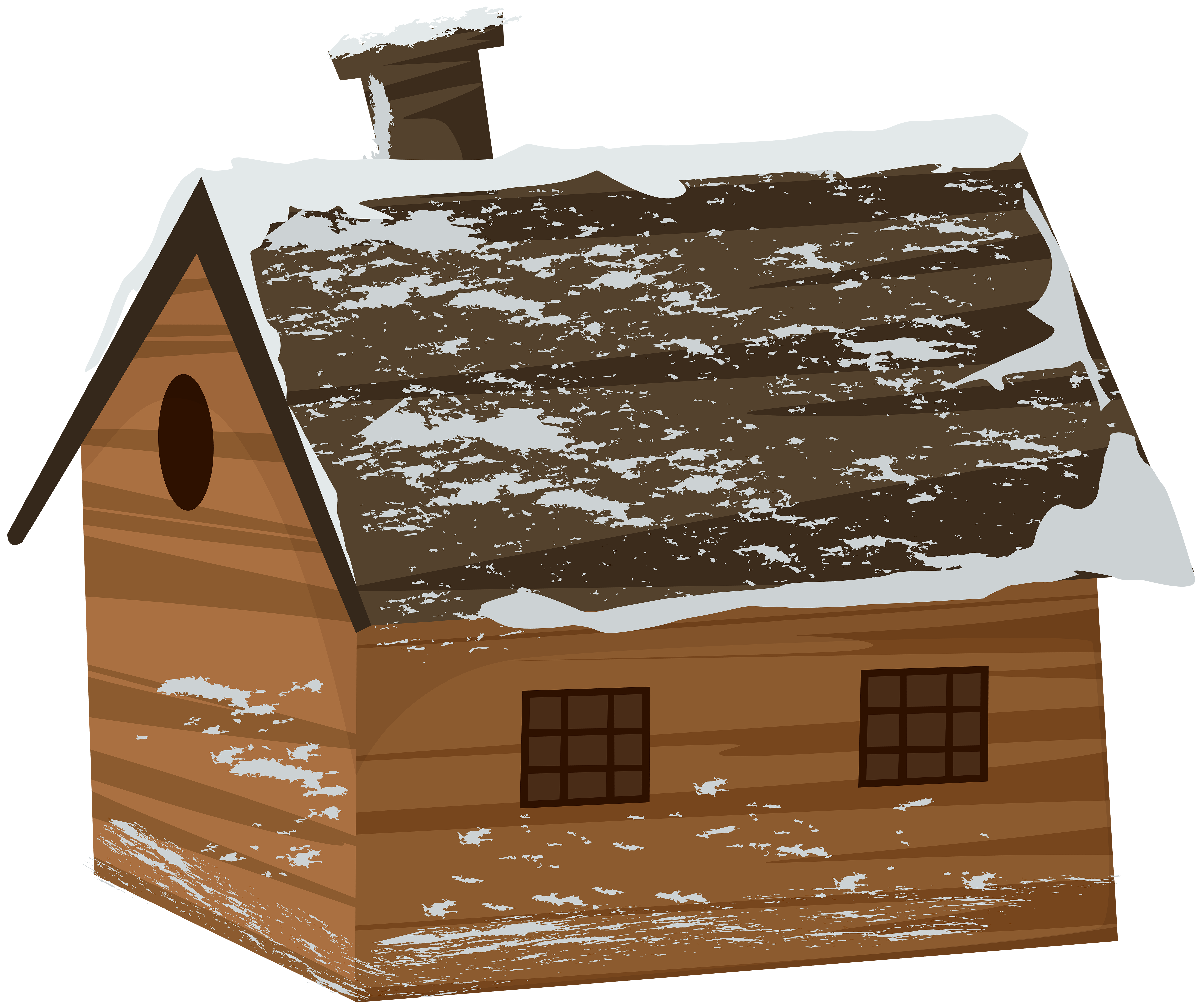 Winter cabin house.