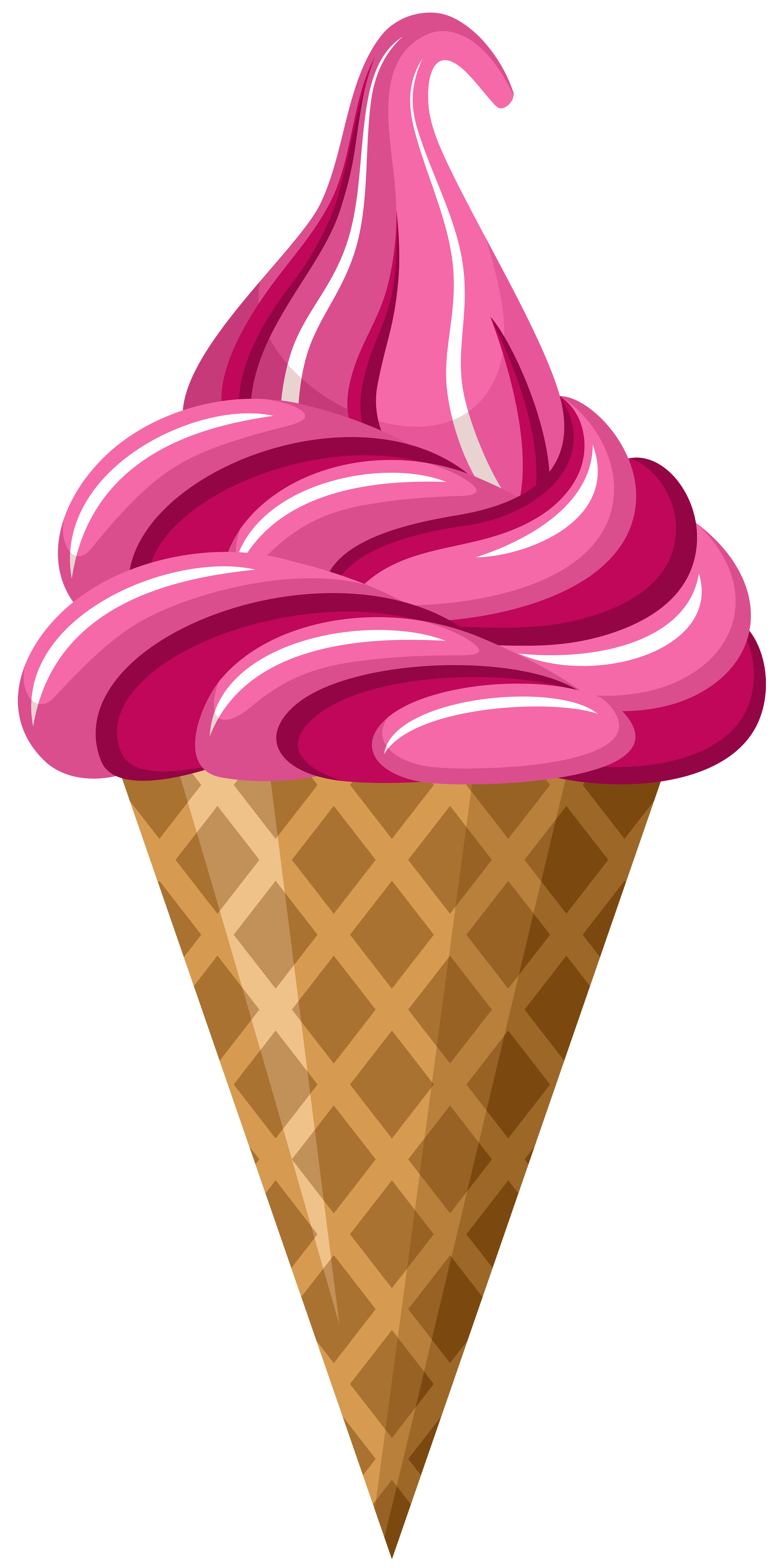 Pink ice cream.