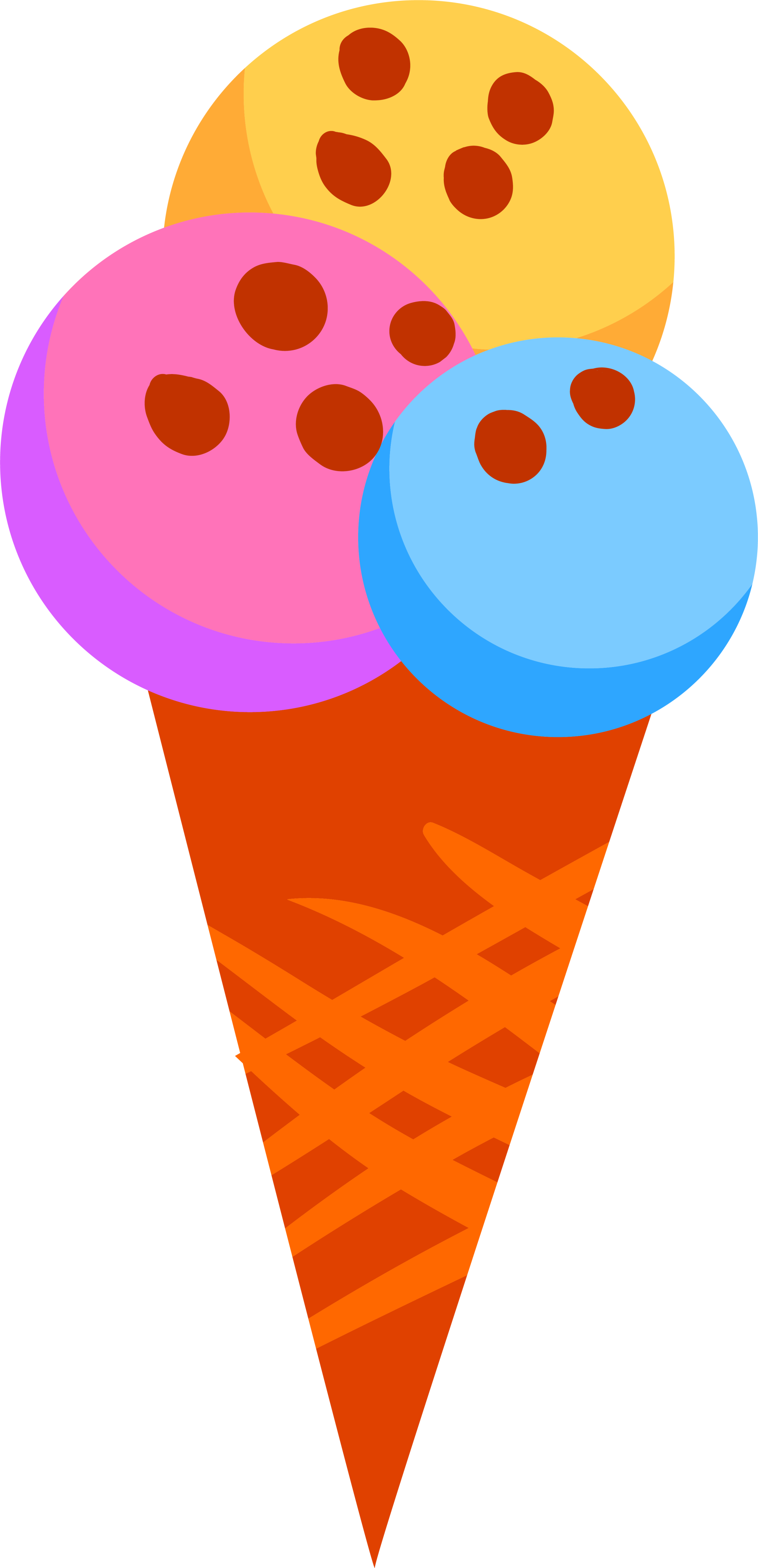 Icecream clipart colorful.