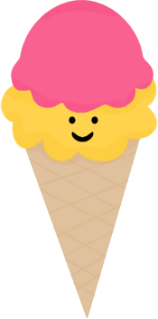 Happy Face Ice Cream Cone Clip Art