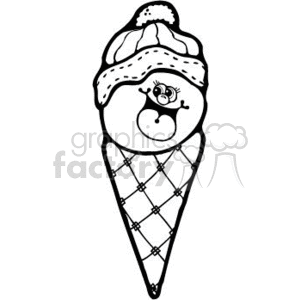 Happy ice cream cone clipart