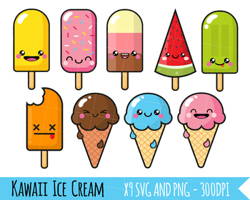 Ice Cream Clipart, Cute ice