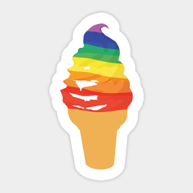 Ice cream rainbow.