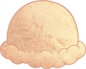 Vanilla ice cream clipart