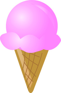 Ice Cream Clipart Image Strawberry Ice Cream Cone