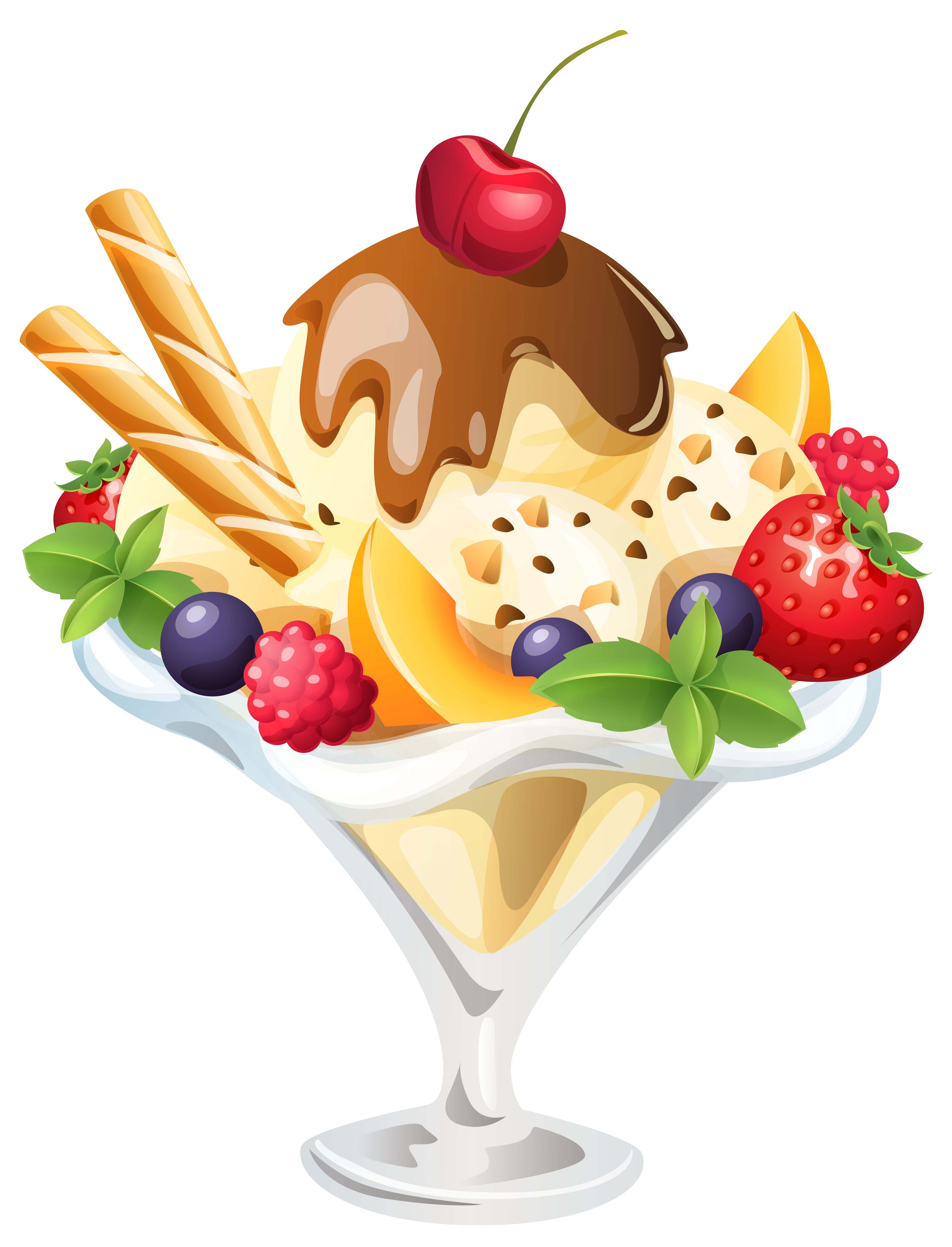 Ice Cream Sundae PNG Clipart Image