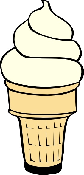 Vanilla Soft Serve Ice Cream Cone clip art Free vector in