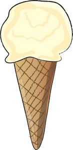 Vanilla ice cream clipart