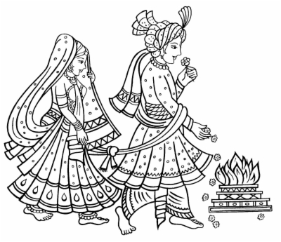 Indian wedding clipart.
