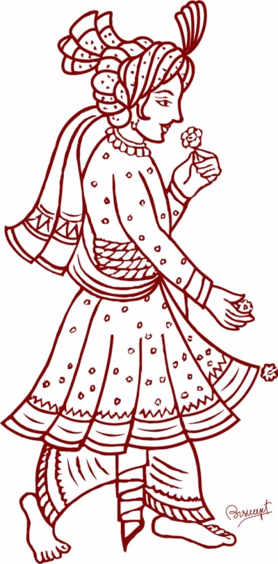 Indian wedding clipart colour , Free png download