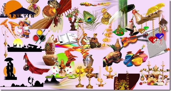 Hindu Wedding Symbol Elements PSD Files Download