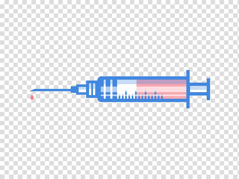 Blue syringe syringe.