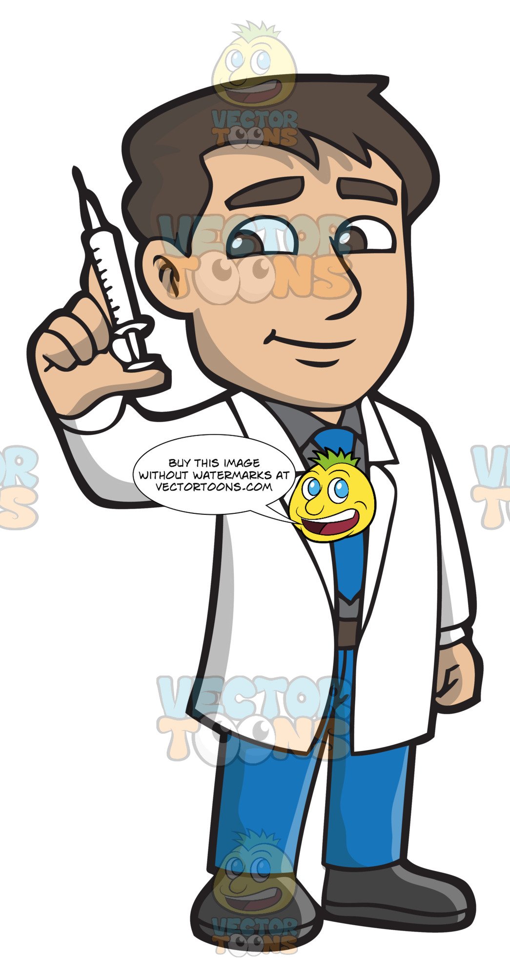 A Male Doctor With An Injection