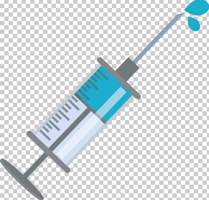 Syringe injection cartoon.