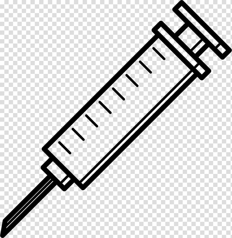 Hypodermic needle Injection Syringe Icon, Simple injection