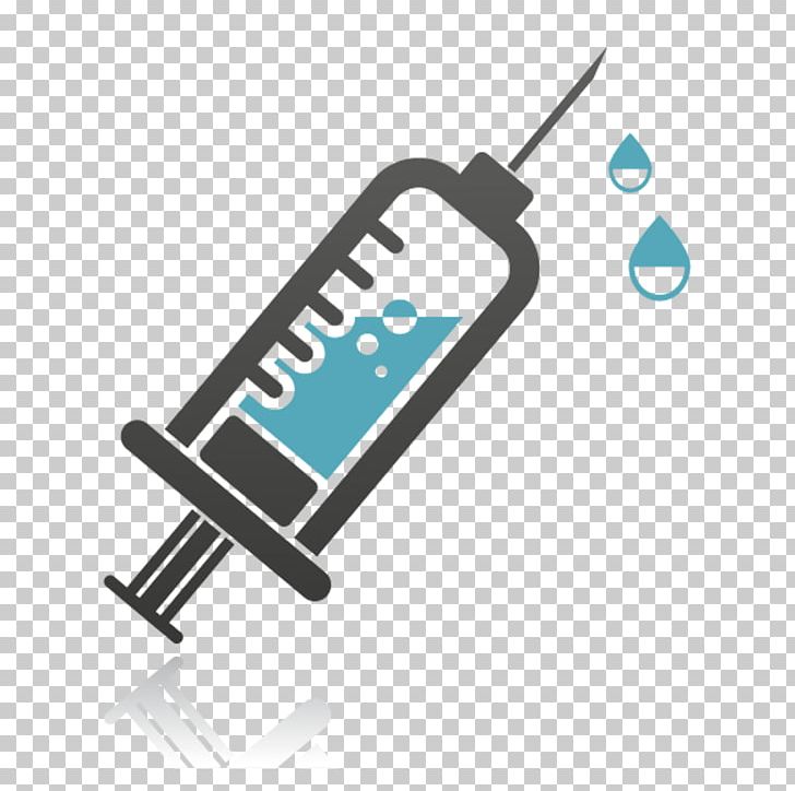 Syringe injection icon.