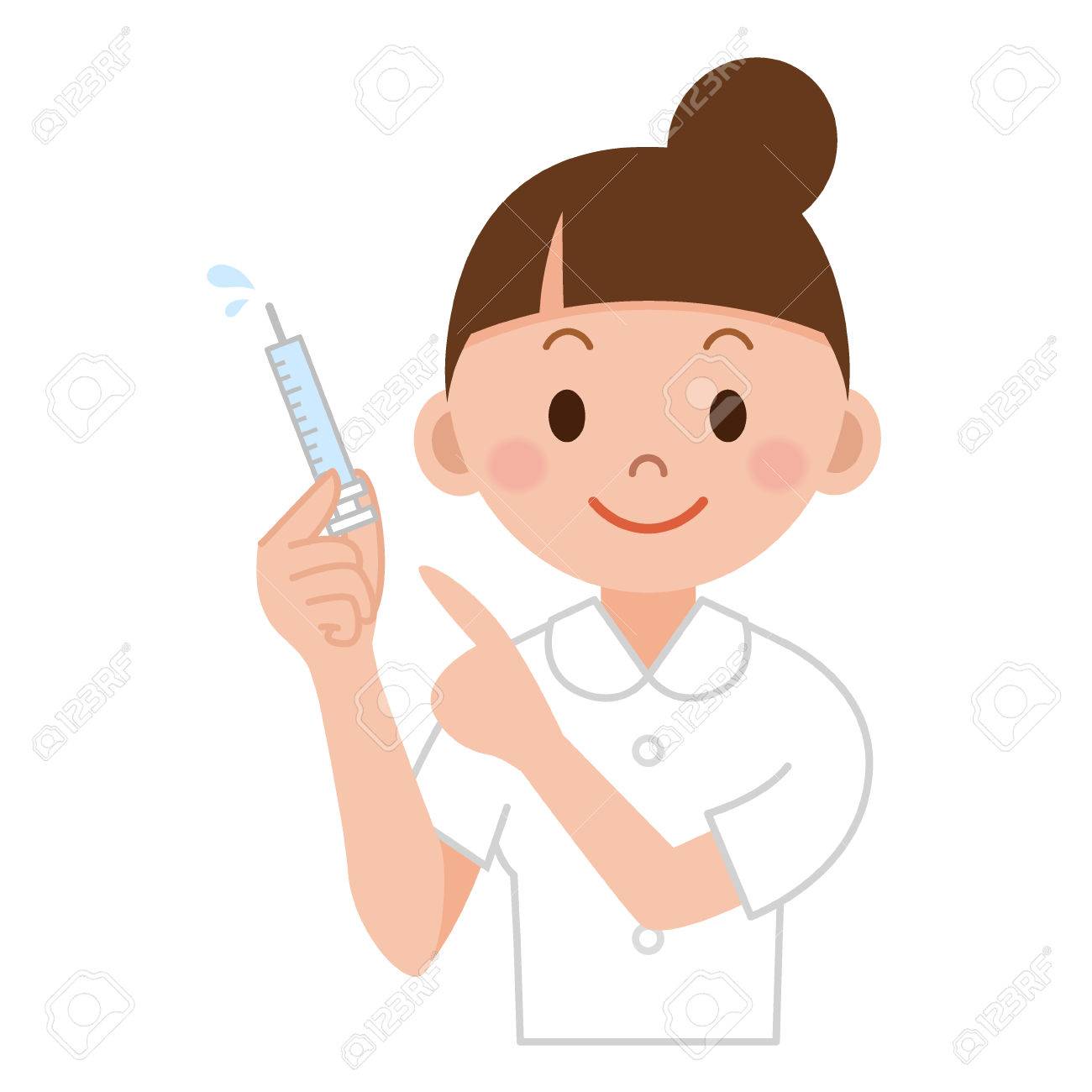 Nurse clipart injection.