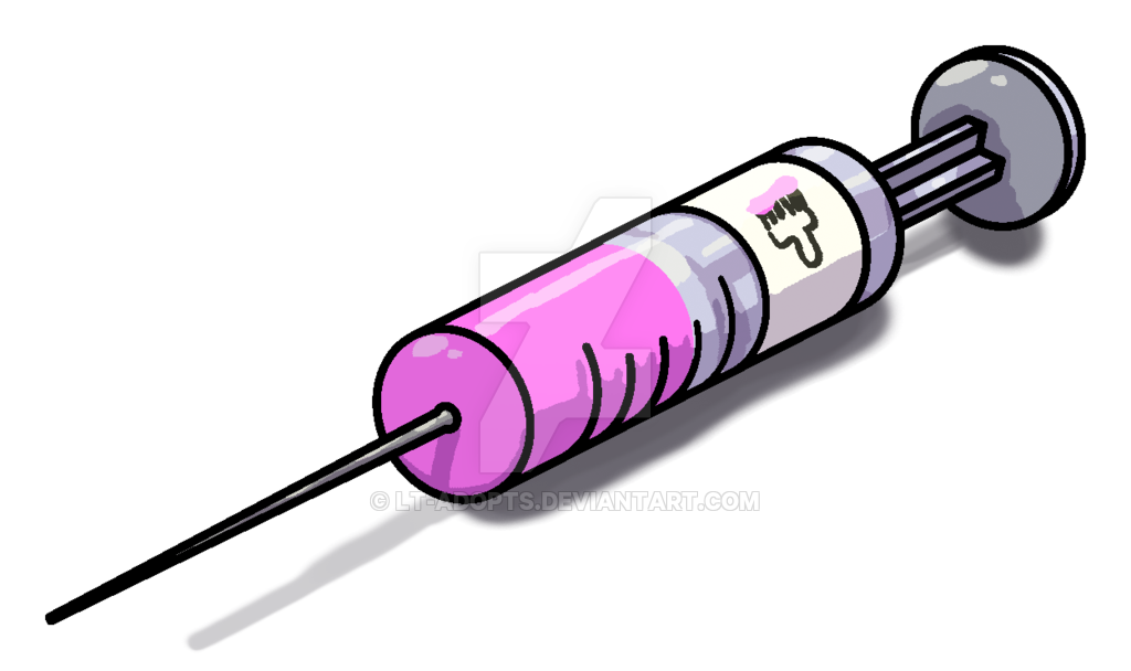 Syringe clipart pink.