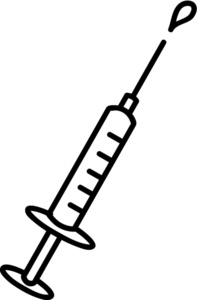 Injection clipart black and white