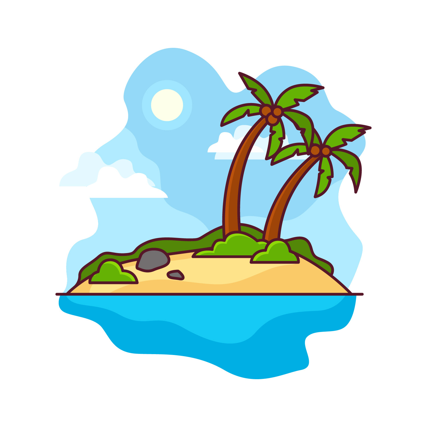Deserted Island Cliparts
