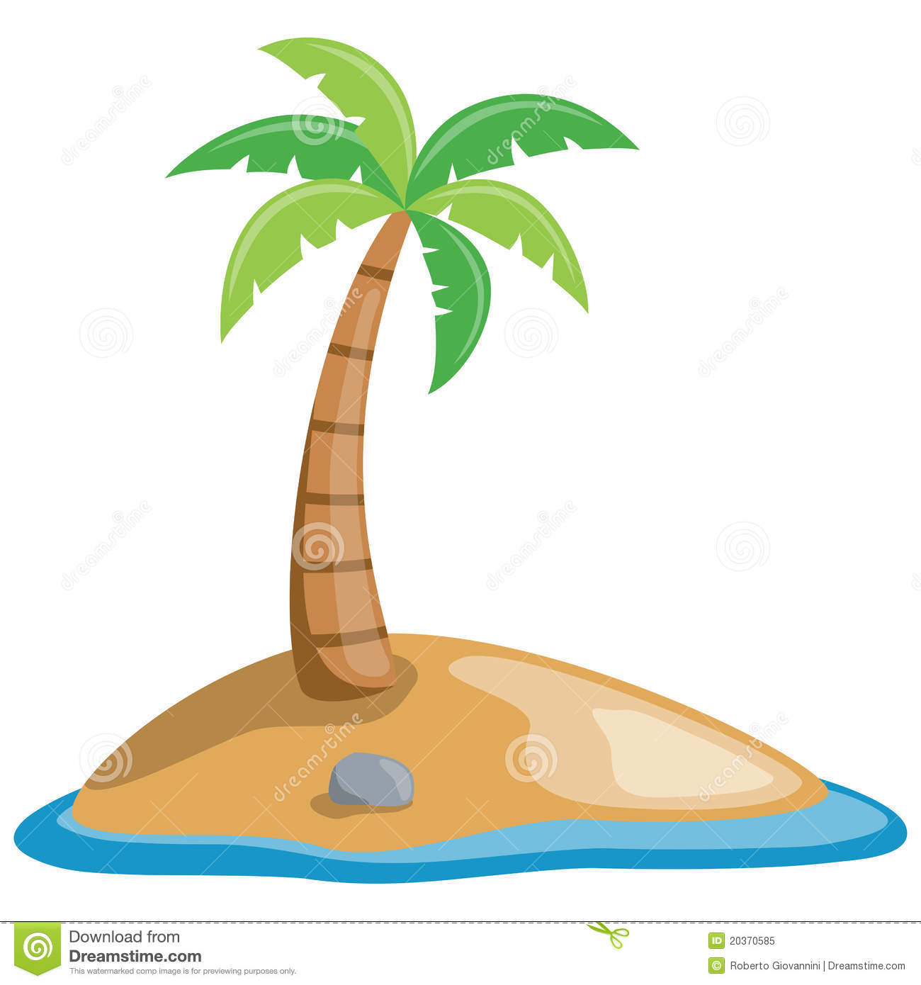 Insel mit palmen clipart