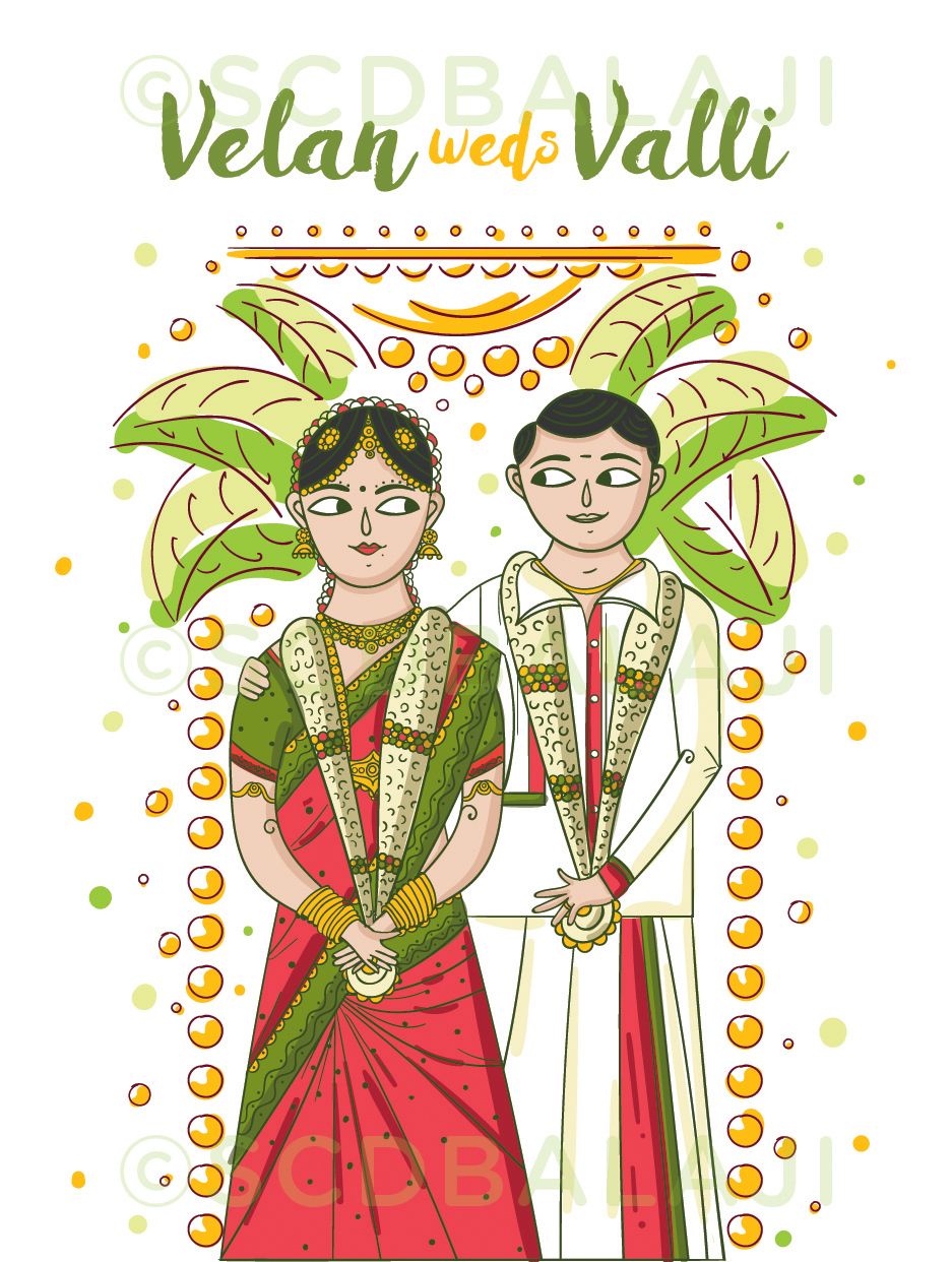 South Indian Tamil Wedding Invitation Design and