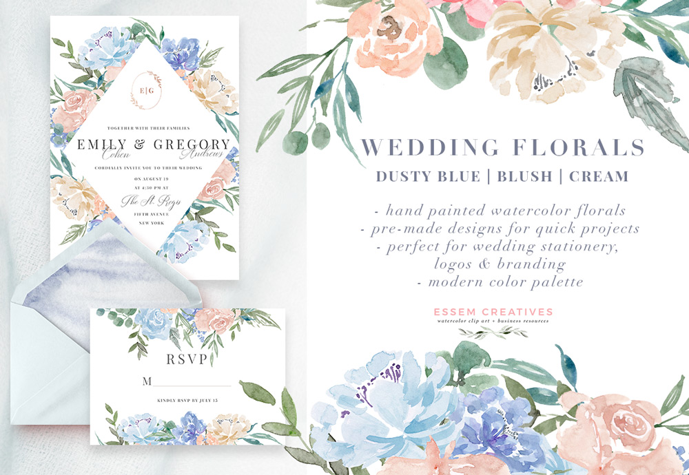 Watercolor Flowers PNG Clipart, Blue Watercolor Flowers Background, Boy  Baby Shower Invitations