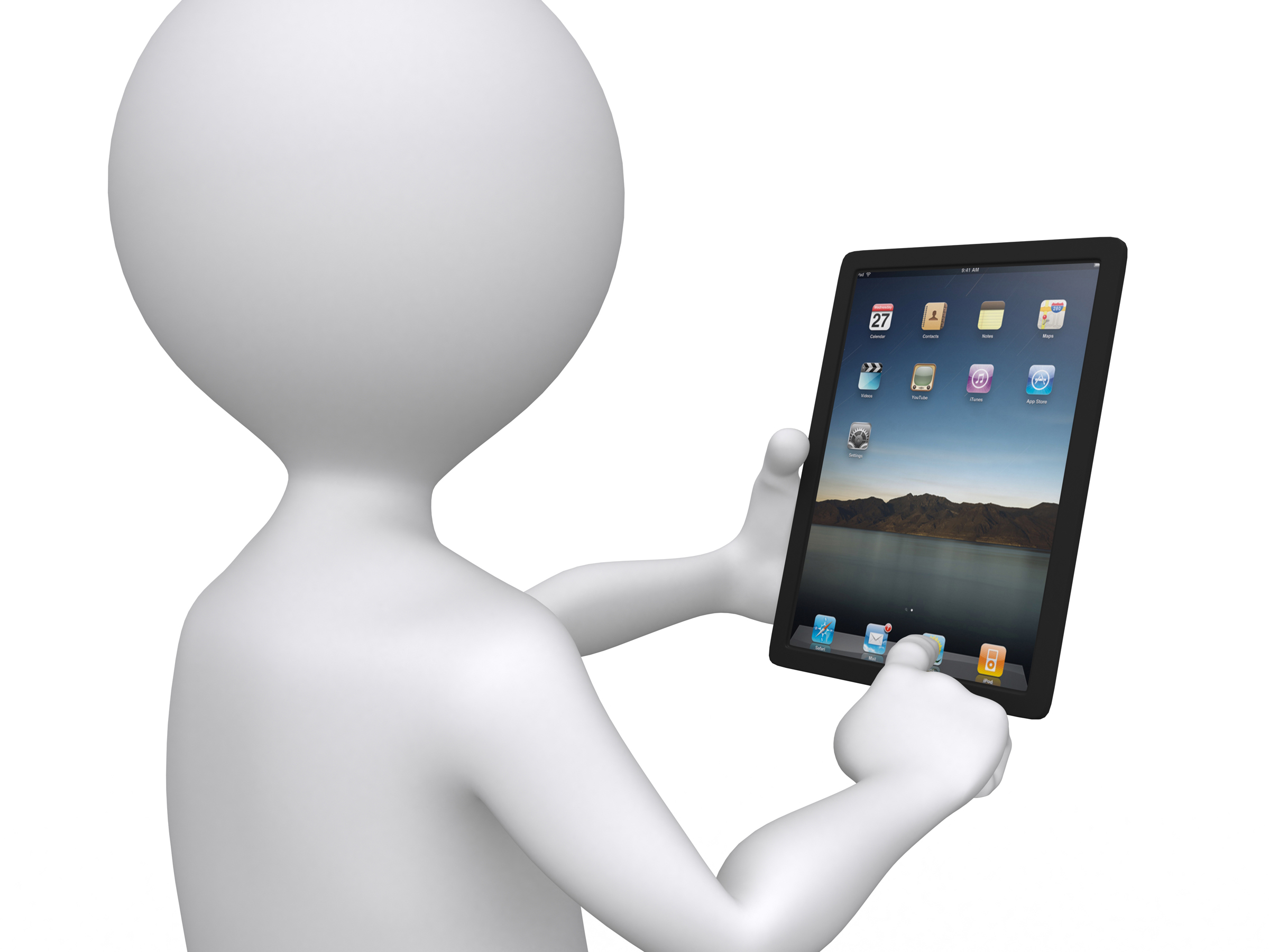 Person with ipad