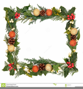 Christmas Ivy Border Clipart