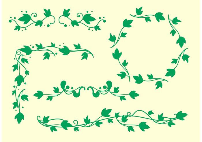 ivy border clipart simple