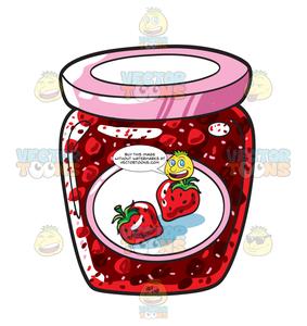 Jar strawberry jam.