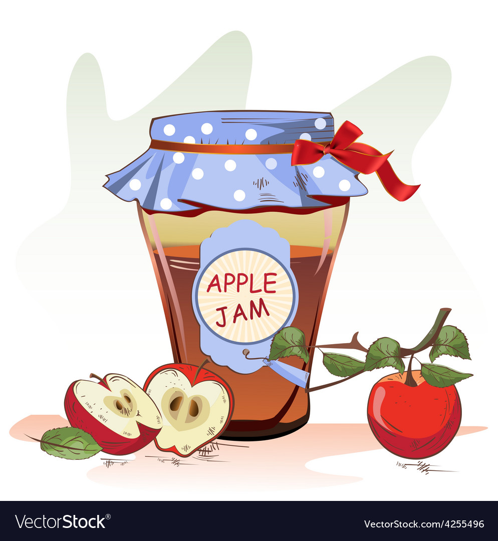 Apple jam jar.