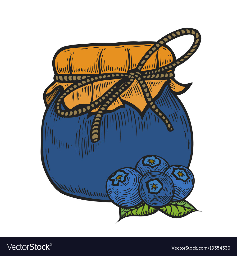 Blueberry jam jar