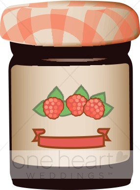 Raspberry jam jar.