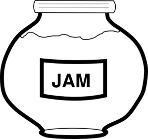 Jam jar outline.