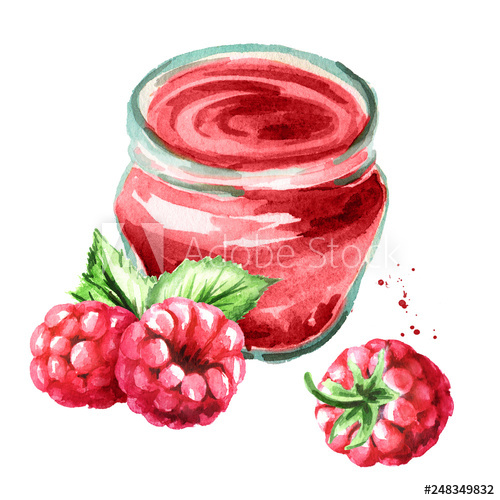 Organic fruit jam.