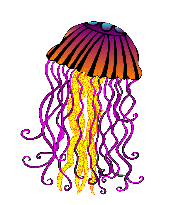 Free cartoon jellyfish.