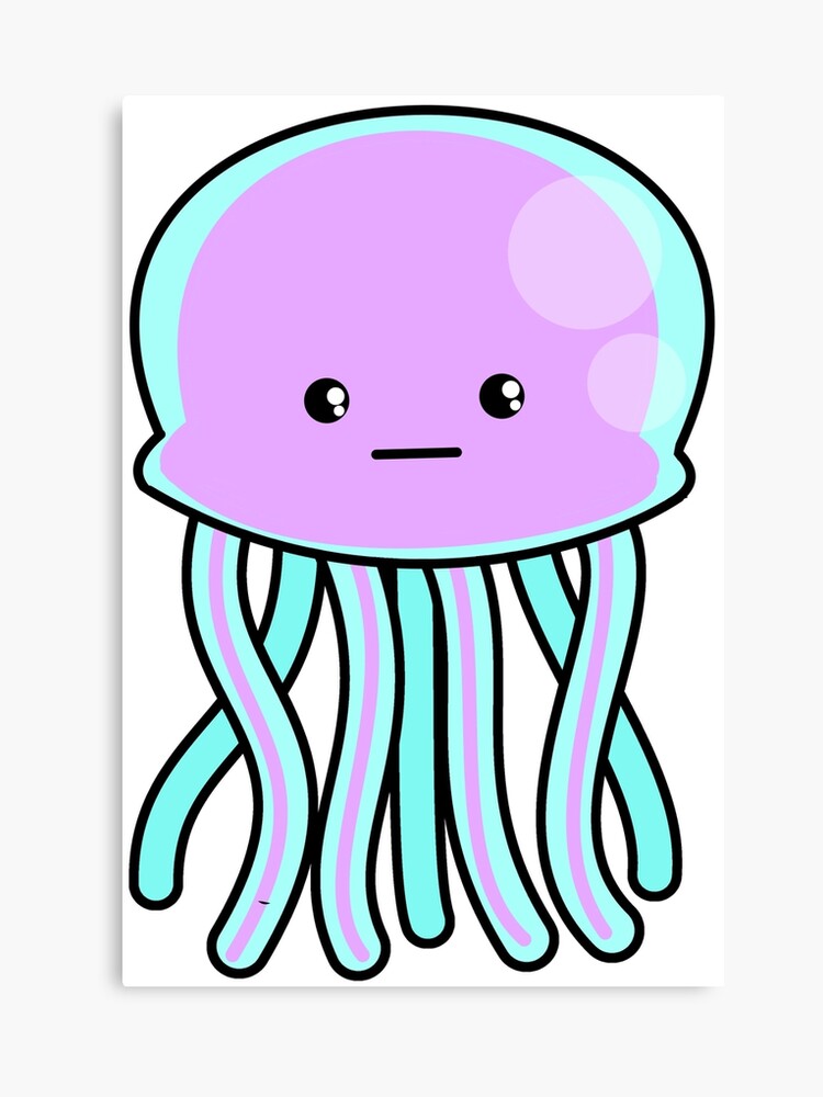 Kawaii jellyfish canvas.