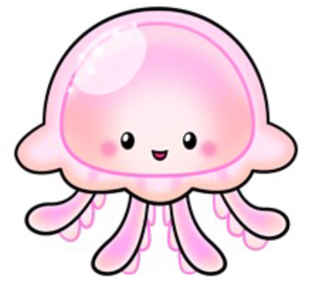 Jellyfish kawaii drawings.