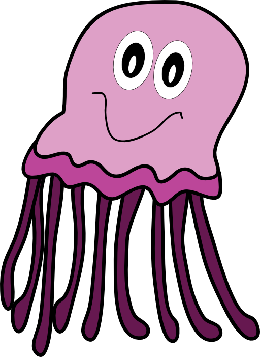 Purple jellyfish clipart.