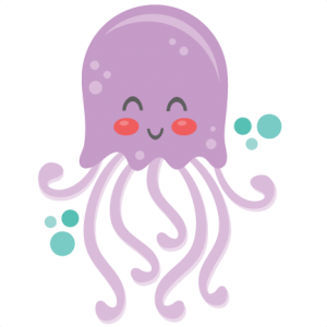 Jellyfish illustration pink.