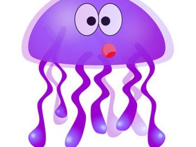 jellyfish clipart purple