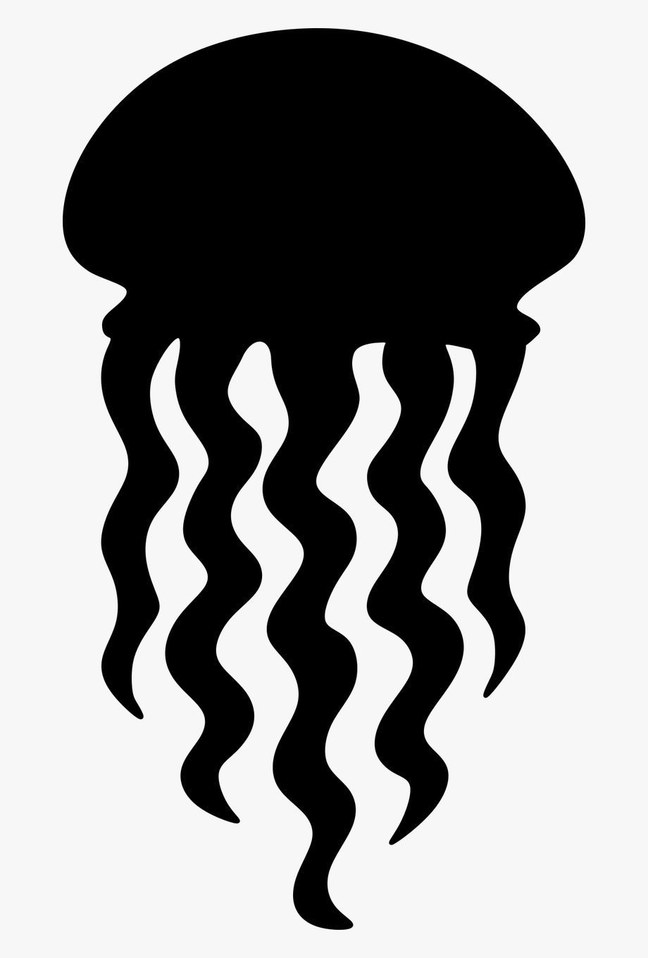 jellyfish clipart silhouette