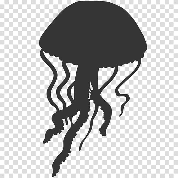 Jellyfish Silhouette , jellyfish transparent background PNG