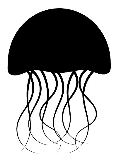 jellyfish clipart silhouette