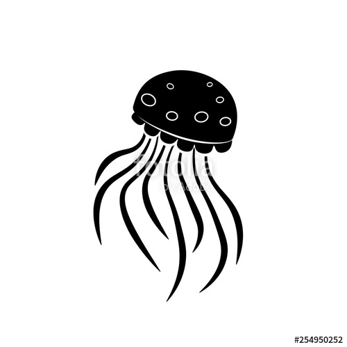 Box Jellyfish silhouette icon